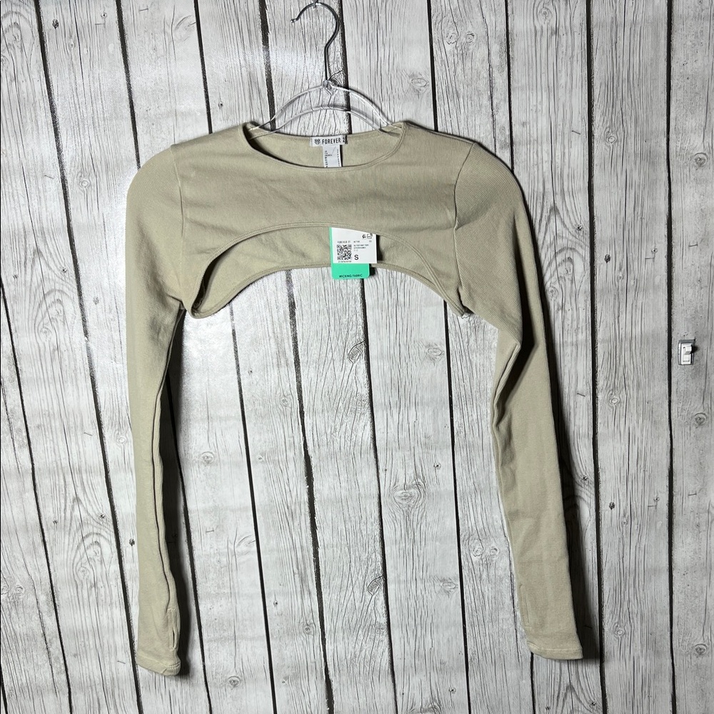 Forever 21 active ribbed wicking fabric knit top size small